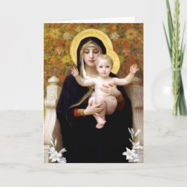 Bouguereauの宗教クリスマスによるマドンナ及び子供 シーズンカード