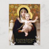 Bouguereauの聖書の引用文によるマドンナ及び子供 シーズンポストカード (正面)