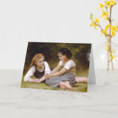 Bouguereauの1882ナットの採集のLesのnoisettes カード (黄色い花)