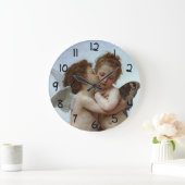 BouguereauのL'Amourと精神のenfants (キューピッド) ラージ壁時計 (ホーム)