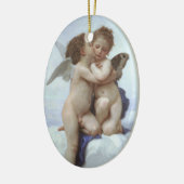 Bouguereau - L'AmourとPsyché、Enfants セラミックオーナメント (左)