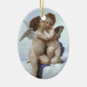Bouguereau - L'AmourとPsyché、Enfants セラミックオーナメント (裏面)