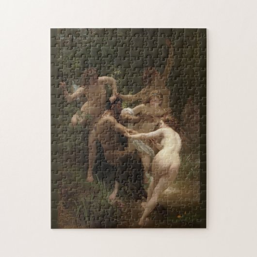 Bouguereau Nymphs and Satyr ジグソーパズル (縦)