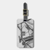 Bouillyのオートバイ1895年 ラゲッジタグ (正面縦)