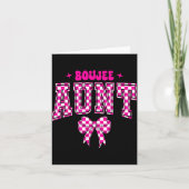 Boujee Aunt Nk Checkered Bow Birthday Family Match カード (正面)