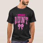 Boujee Aunt Nk Checkered Bow Birthday Family Match Tシャツ (正面)