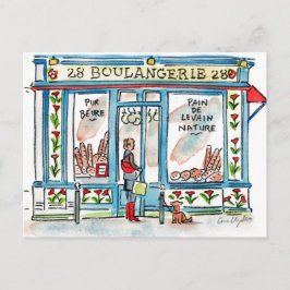 BOULANGERIE 28パリウォーターカラー ポストカード