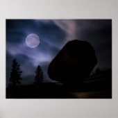 Boulder by Moonlight | Yosemite National Park ポスター (正面)