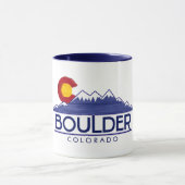 Boulder Colorado wood mountains mug マグカップ (中央)
