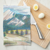 Boulder Flatirons Summer-into-Fall Kitchen Towel キッチンタオル (四つ折り)