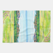 Boulder Flatirons Summer Landscape Kitchen Towel キッチンタオル (横)