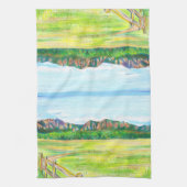Boulder Flatirons Summer Landscape Kitchen Towel キッチンタオル (縦)