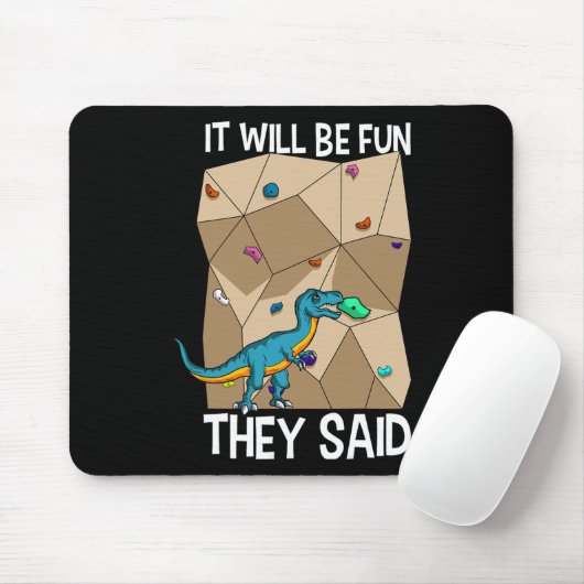 Bouldering Climber Boulderer Artificial Dinosaur C マウスパッド (マウス)