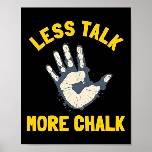 Bouldering Climber Chalk Boulderer Artificial Rock ポスター (正面)