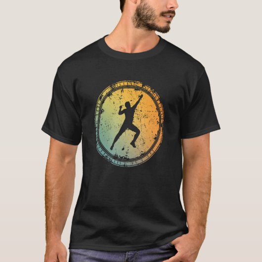 Bouldering Climber Vintage Rock Climbing Tシャツ (正面)