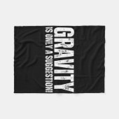 Bouldering Gavity Is Only A Suggestion Boulderer _ フリースブランケット (正面(横))