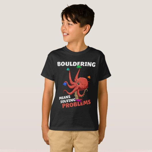 Bouldering Means Solving Problems  Tシャツ (正面フル)