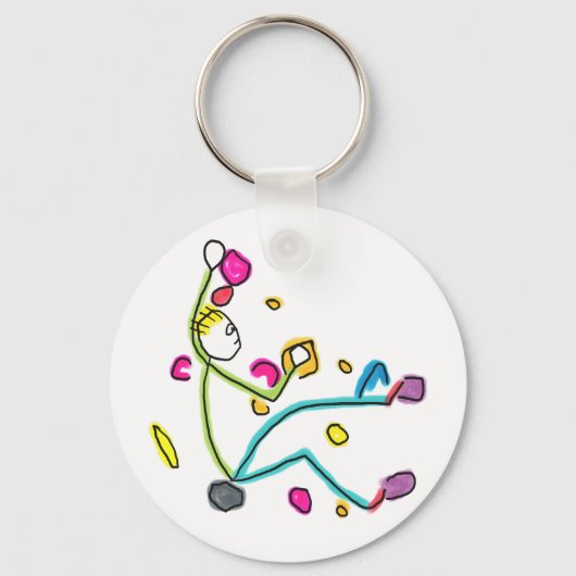 Bouldering Stickman キーホルダー (正面)