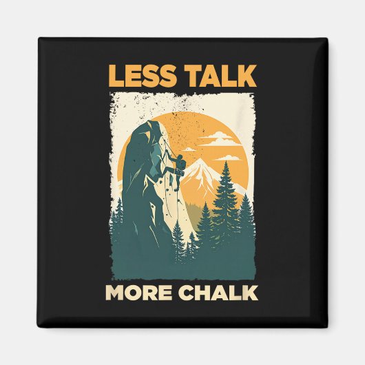 Bouldern Retro Mountain Climbing Mountaineering Bo マグネット (正面)