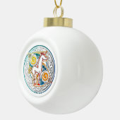 Boule En Céramique Antique licorne celtique セラミックボールオーナメント (右)