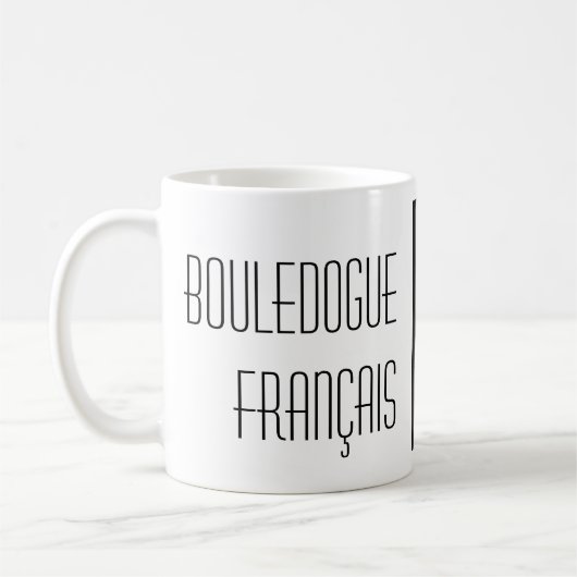 Bouledogue Français コーヒーマグカップ (左)