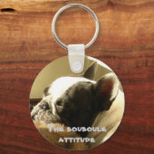 Bouledogue francais attitude キーホルダー (正面)