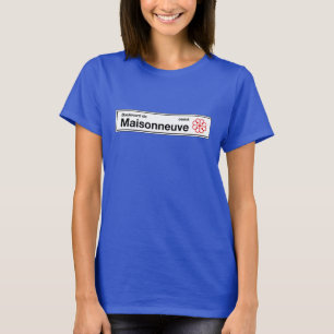 Boulevard de Maisonneuveのモントリオールの道路標識 Tシャツ
