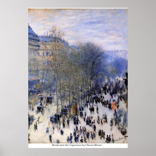 Boulevard des Capucines by Claude Monet ポスター (正面)