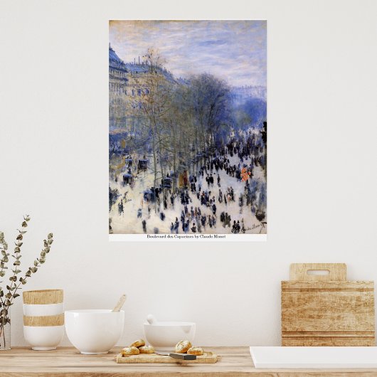 Boulevard des Capucines by Claude Monet ポスター (キッチン)