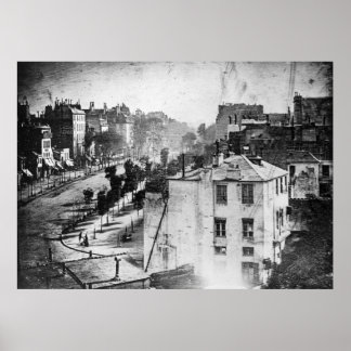 Boulevard du Temple, by Daguerre，歴史的写真 ポスター