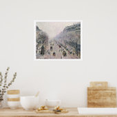 Boulevard Montmartre, 1897 (油・オン・キャンバス) ポスター (キッチン)