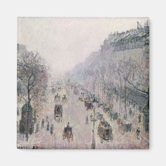 Boulevard Montmartre, 1897 (油・オン・キャンバス) マグネット (正面)