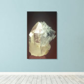 Boullangeriteの結晶Fluorite、Hunan、中国 キャンバスプリント (インサイチュ (ウッドフロア))