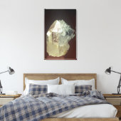 Boullangeriteの結晶Fluorite、Hunan、中国 キャンバスプリント (インサイチュ (寝室))