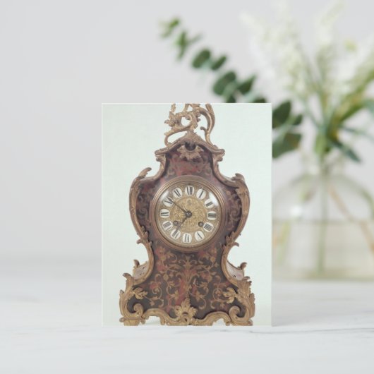 Boulle bracket clock by A.Brocot Deletrez ポストカード (スタンド正面)