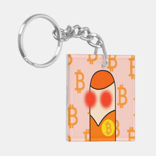 bouman166 Bitcoiner icon キーホルダー (正面左)