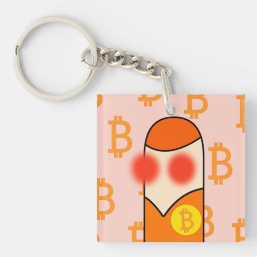 bouman166 Bitcoiner icon キーホルダー (正面)
