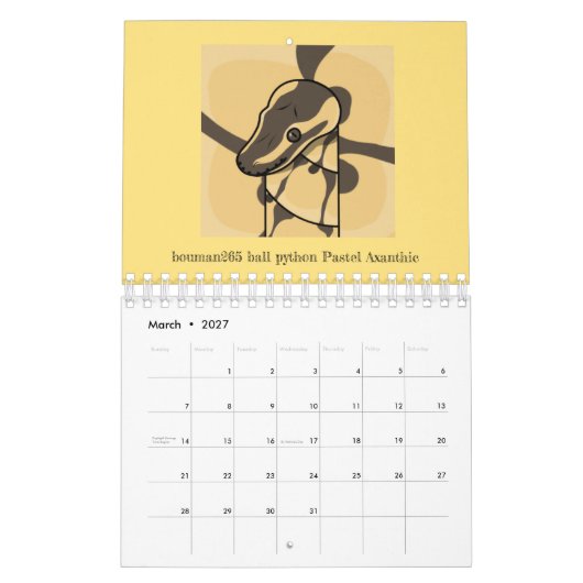 bouman ball python series カレンダー (3月 2027)