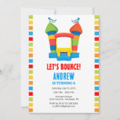 Bounce House Birthday Party Invitation 招待状 (正面)