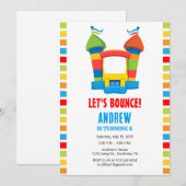 Bounce House Birthday Party Invitation 招待状 (正面/裏面)