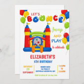Bounce House Birthday Party Invitations 招待状 (正面/裏面)