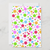 Bounce House Colorful Rainbow Birthday Party  招待状 (裏面)