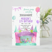 Bounce house girl theme invitation 招待状 (スタンド正面)