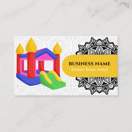bounce house rental business cards 名刺 (正面)