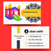 bounce house rental business cards 名刺