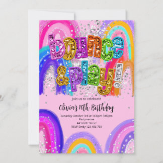 Bounce Party Birthday Any Age Invitation 招待状