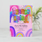 Bounce Party Birthday Any Age Invitation 招待状 (スタンド正面)