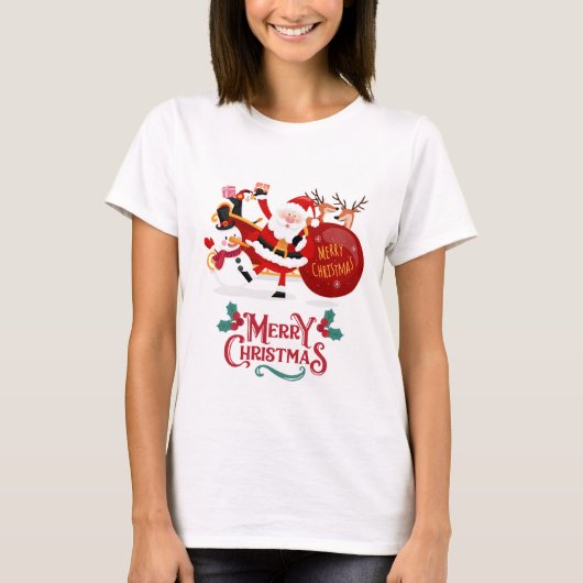Bouncy Toonz カスタマイズ Christmas Tシャツ (正面)
