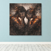 Bound by Fire: A Couple's Shared Struggle キャンバスプリント (インサイチュ (ウッドフロア))