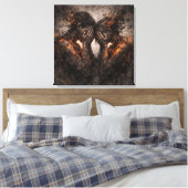 Bound by Fire: A Couple's Shared Struggle キャンバスプリント (インサイチュ (寝室))